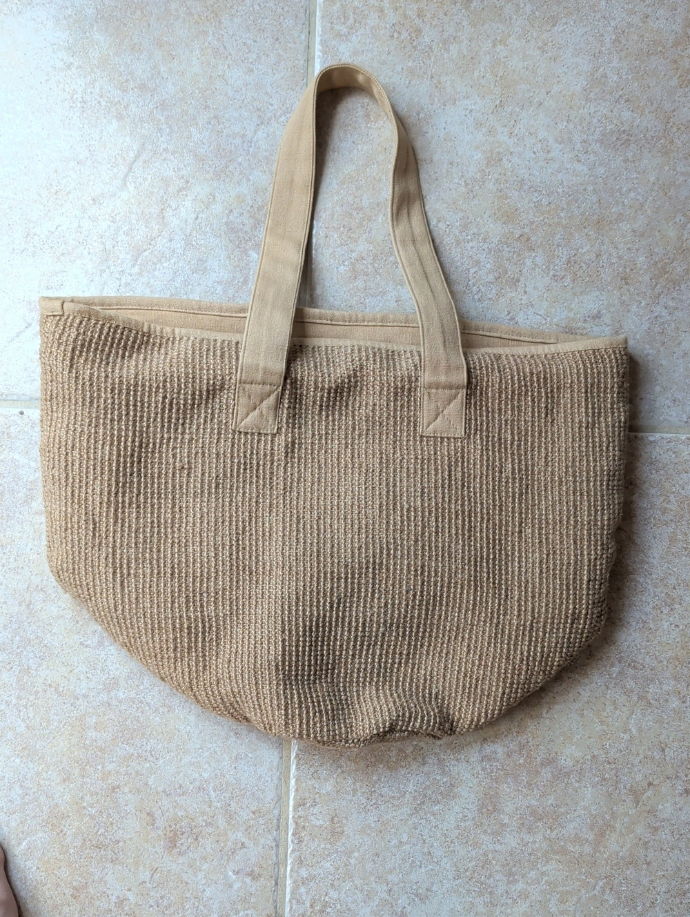 Natural Jute Tote Bag with YKK  Zip Top